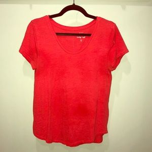 LOFT vintage soft tee, cute reddish coral color